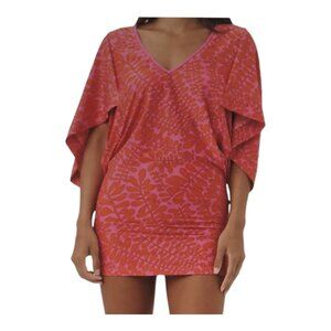 TRINA TURK Trellis Swim Dress Tunic Coverup ~ S Small ~ Pink / Orange